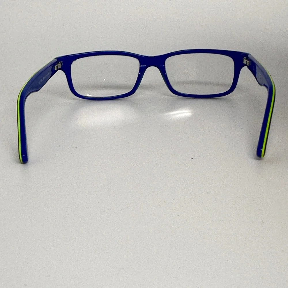 Ray-Ban Kids Blue Neon Green Rectangular Eyeglasses RB 1535 3600 48-16 130 21718